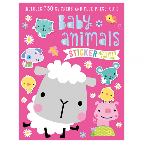 Libro de Actividades y Stickers Animales Bebés