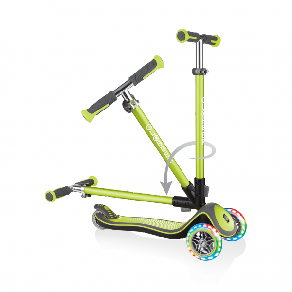Patineta Elite Deluxe Verde - Llantas Luces LED