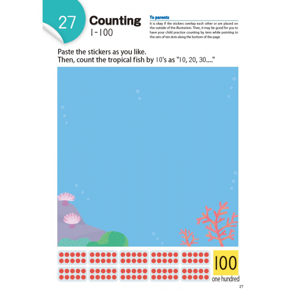 Libro Stickers - Contando del 1 al 100