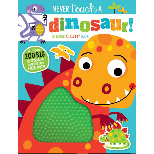 Libro Stickers Nunca Toques a un Dinosaurio