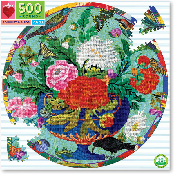 Rompecabezas 500 piezas Flores y Pájaros