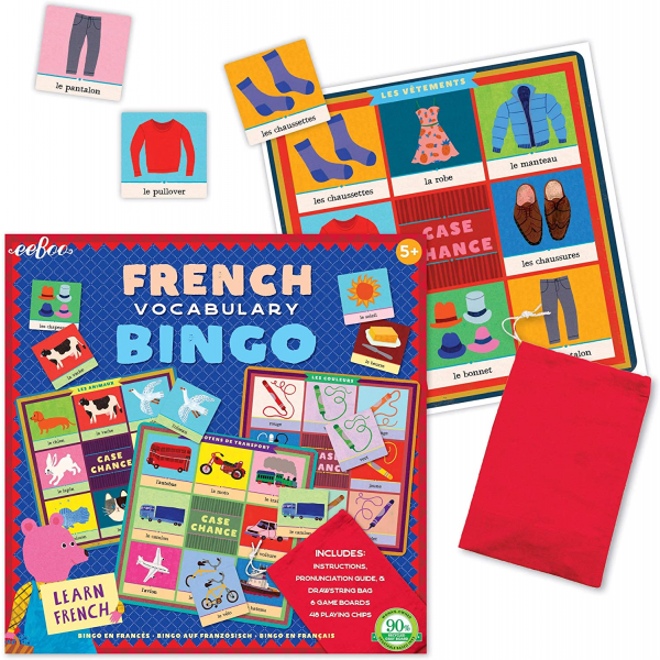 Bingo Vocabulario en Francés