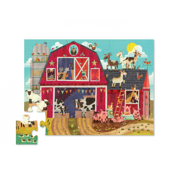 Rompecabezas 24 Piezas Aprende a contar en la Granja