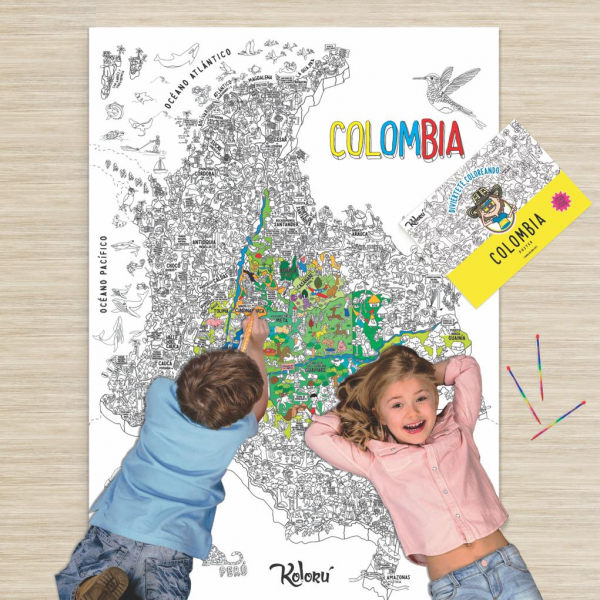 Poster para Colorear Colombia