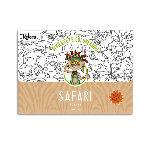 Poster para Colorear Safari
