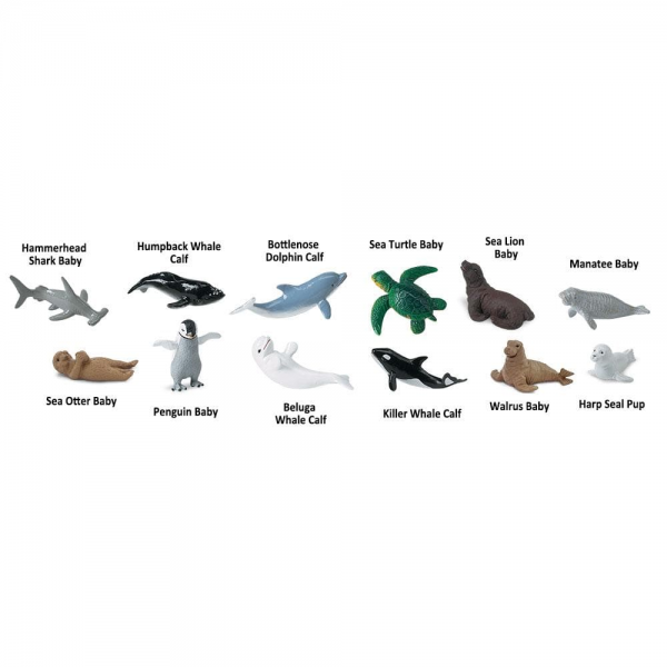 Tubo Safari Animales Bebé Mar