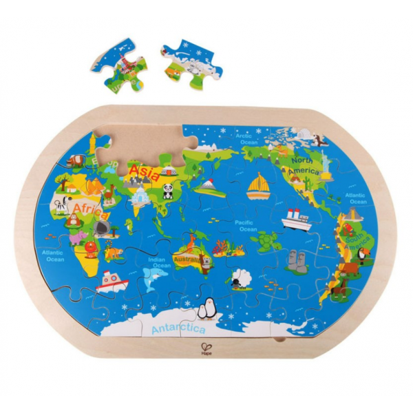 Rompecabezas 36 Piezas Madera El Mundo