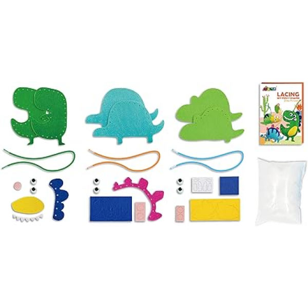 Nivel 1: Mi Primer Kit de Cordones - Dino Amigos