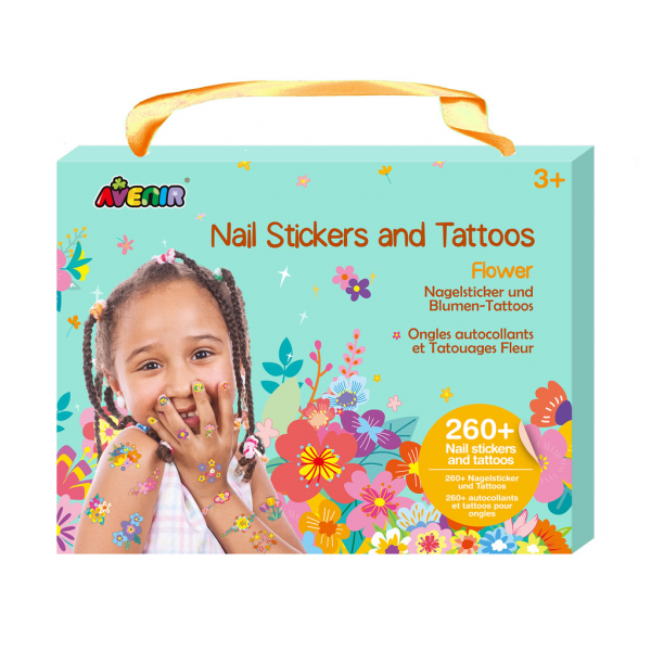 Stickers Uñas y Tatuajes Flores