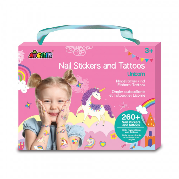 Stickers Uñas y Tatuajes Unicornios