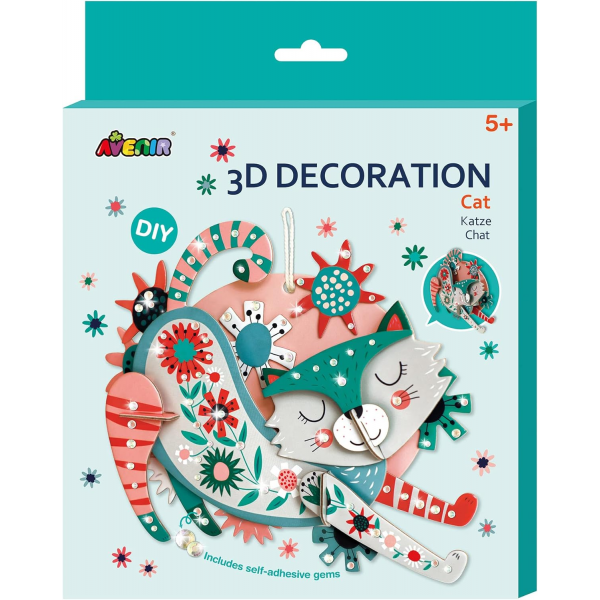 Gato Decorado 3D