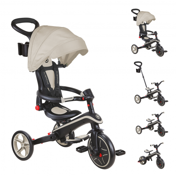 .Triciclo Explorer 4 en 1 Taupe - Plegable