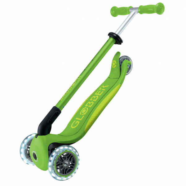 Patineta Plegable Primo PLUS Verde/Lima - LLantas Luces LED