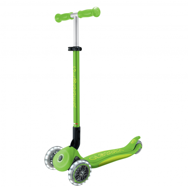 Patineta Plegable Primo PLUS Verde/Lima - LLantas Luces LED