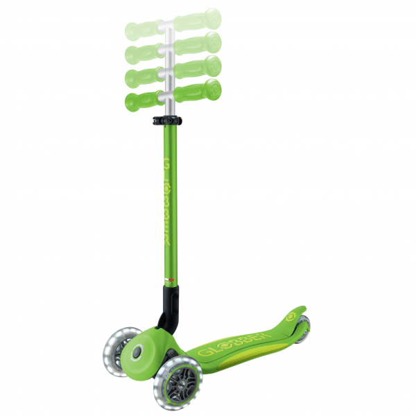 Patineta Plegable Primo PLUS Verde/Lima - LLantas Luces LED