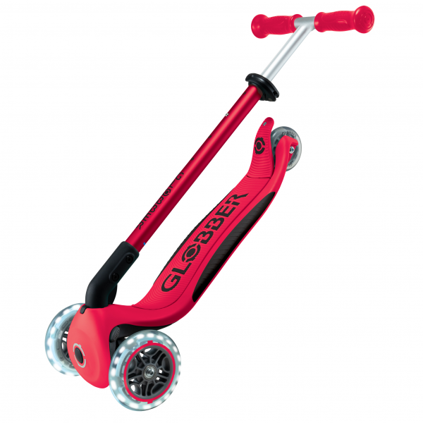 Patineta Primo Plegable PLUS Rojo/Negro - Llantas Luces LED