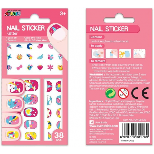 Mini Stickers Uñas - Unicornios