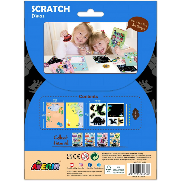 Tarjetas Scratch - Dinos