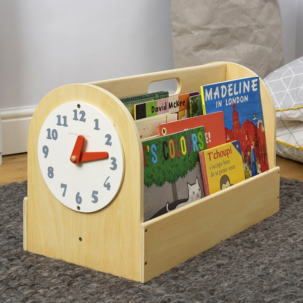 Caja Libros Natural Tidy Books - Reloj