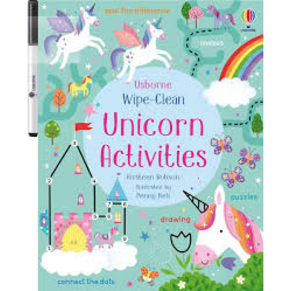 Libro De Actividades De Unicornio Fácil De Limpiar