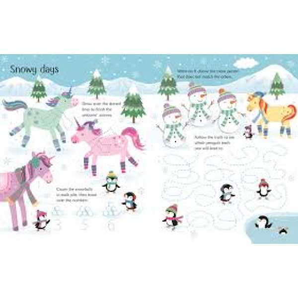 Libro De Actividades De Unicornio Fácil De Limpiar