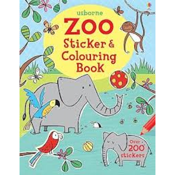 Libro Para Colorear Del Zoológico - Stickers