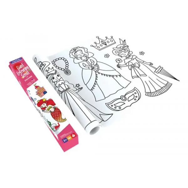 Pergamino Gigante Para Colorear - Princesas