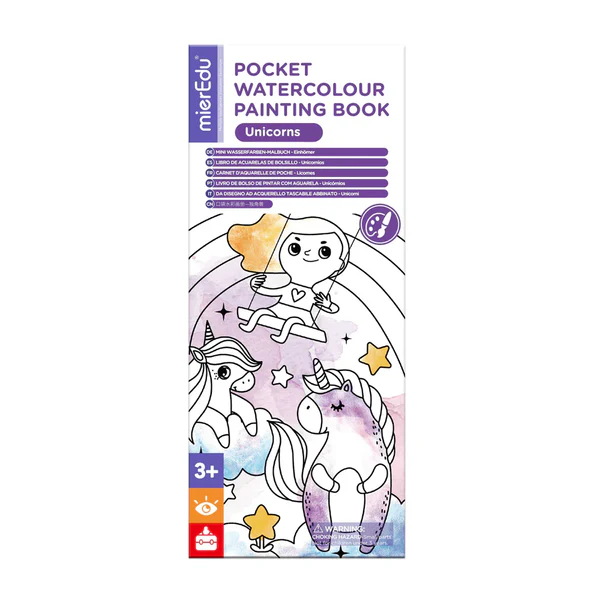 Libro De Pintura Acuarela De Bolsillo - Unicornios
