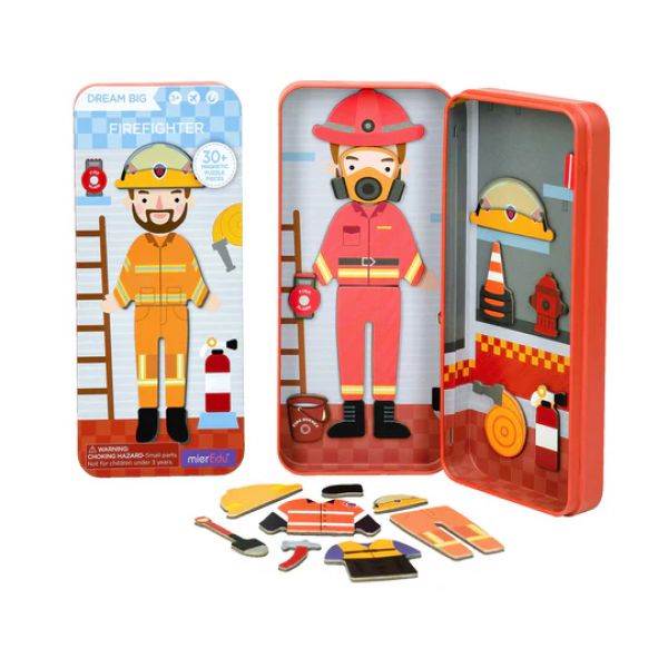 Caja De Rompecabezas Magnética - Bombero