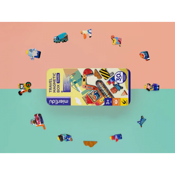 Caja Magnéticos De Viaje - Camiones