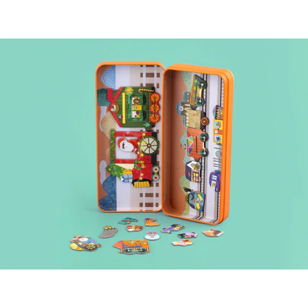 Caja Magnéticos De Viaje -Trenes