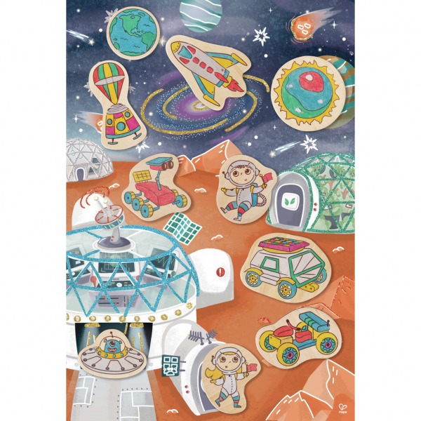 Vida Espacial de Marte, Imanes de Bricolaje para Contar historias