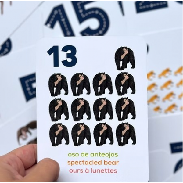 Flash Cards Los Números Con Los Animales De Colombia