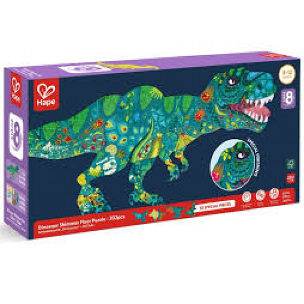 Rompecabezas de Suelo Brillante de Dinosaurios - 200 pzs