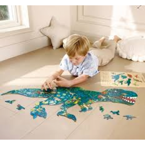 Rompecabezas de Suelo Brillante de Dinosaurios - 200 pzs