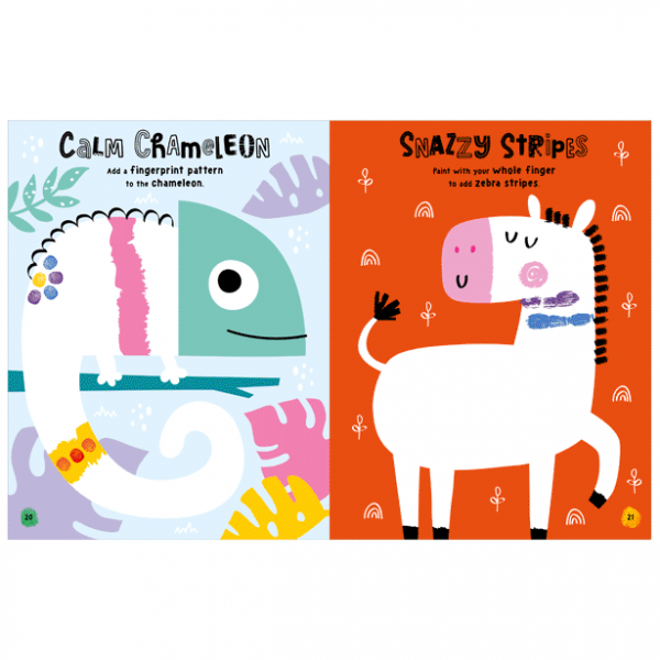 Libro De Actividades Para Pintar Con Los Dedos: Reino Animal